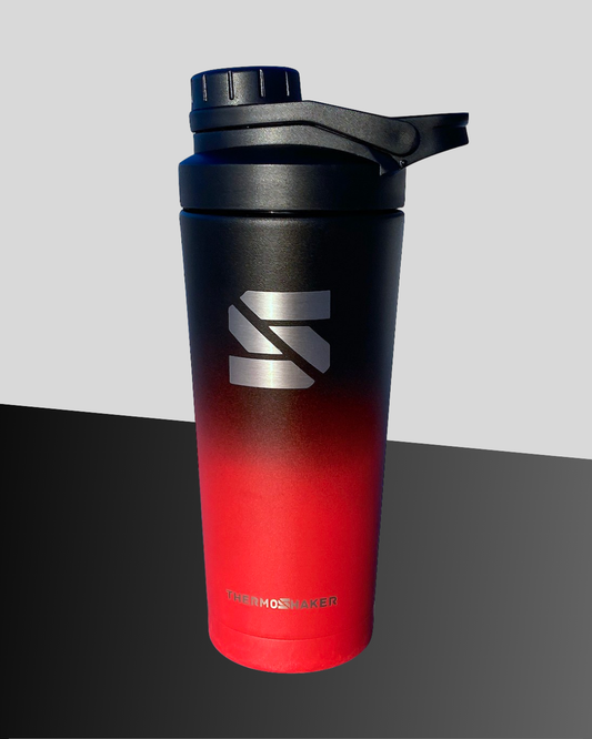 Shaker de couleur noir et rouge dégradé